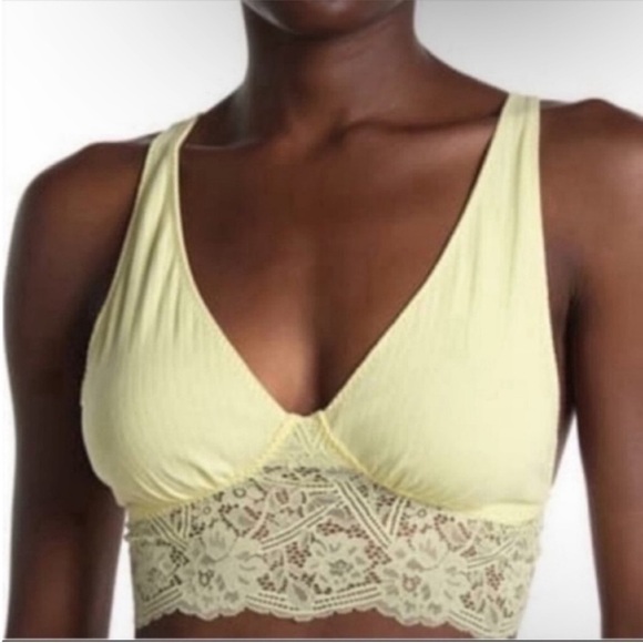 Free People Intimately Teegan Bralette in Daybreak Yellow New with Tags Size XS - Picture 1 of 6